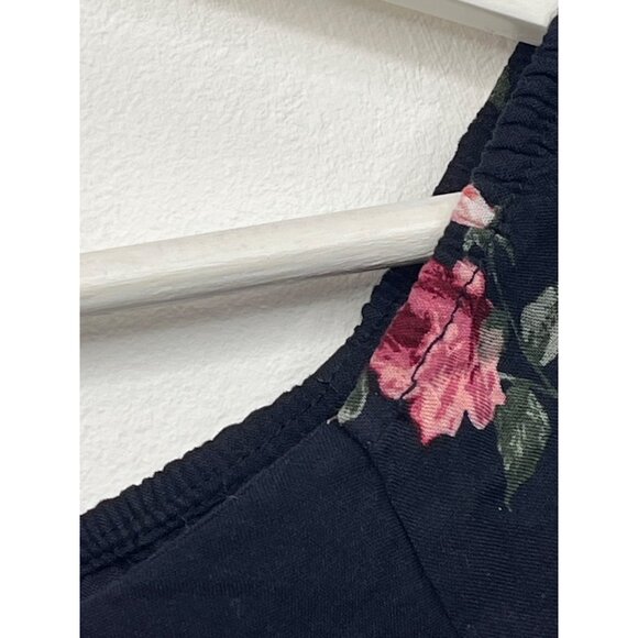 Abercrombie Kids Navy Pink Floral Boho Dress 13/14 3/4 Sleeve Fall Casual - Picture 14 of 14